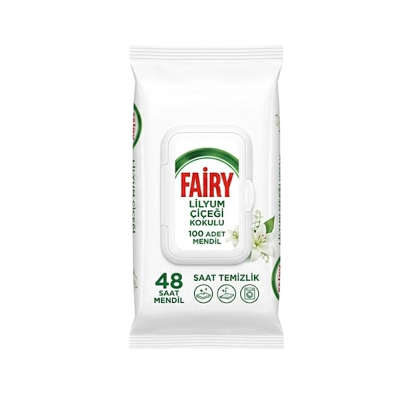 دستمال مرطوب پاککننده فیری با رایحه گل سوسن (Lilyum Çiçeği) بسته 100 عددی