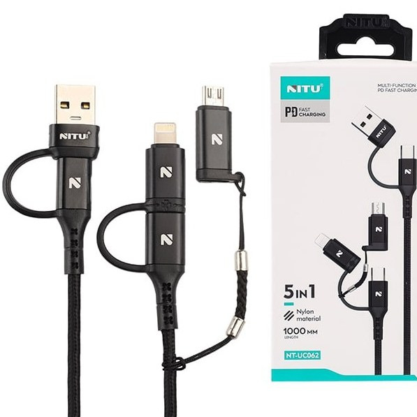 کابل چند کاره 5in1 فست شارژ نیتو NITU NT-UC062