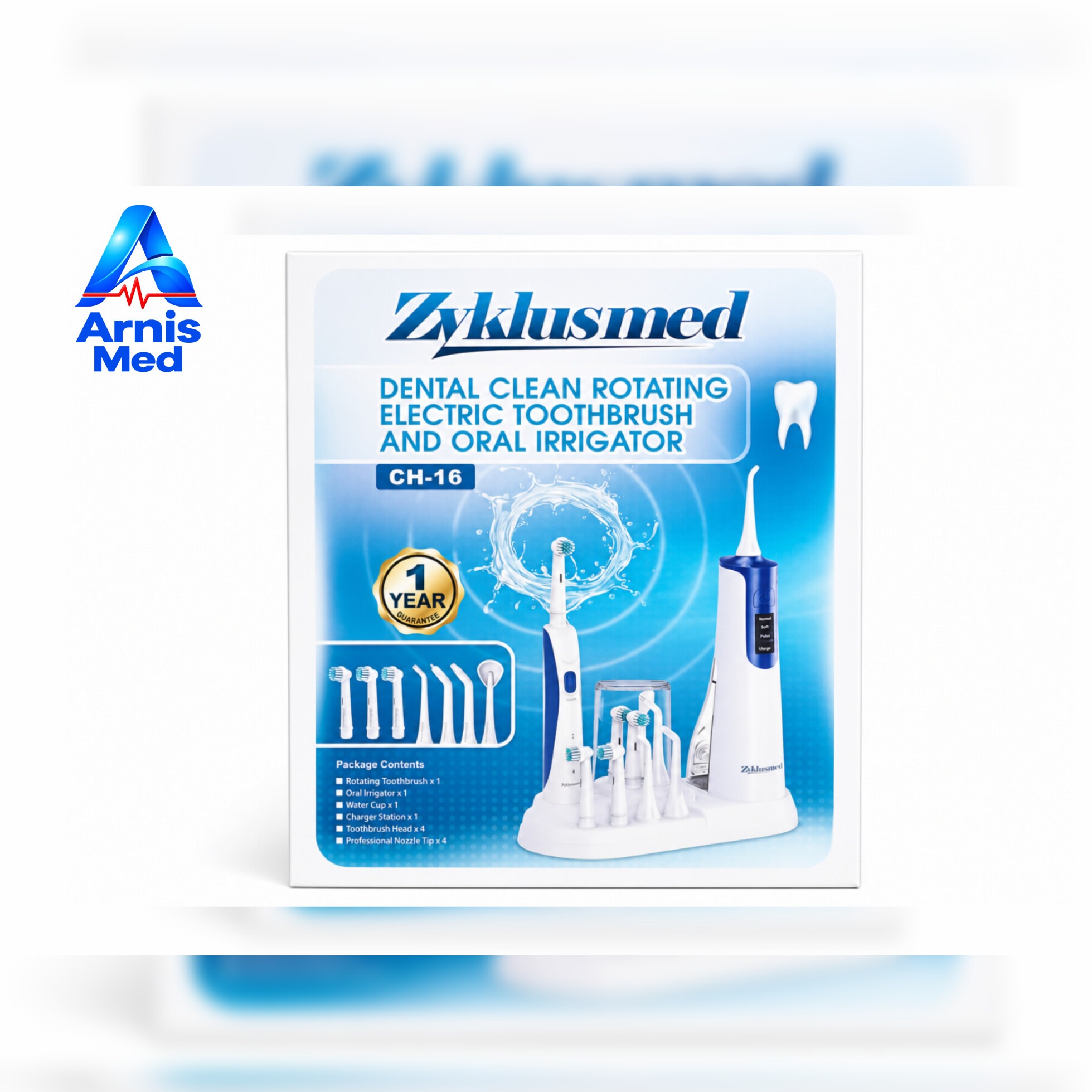 ست مسواک برقی چرخشی و واترجت Zyklusmed مدل CH-16