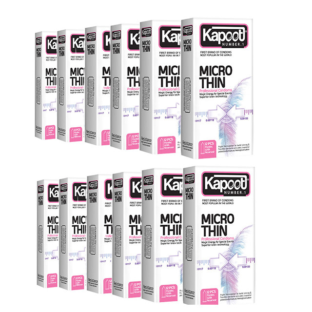 کاندوم کاپوت مدل Micro Thin مجموعه 12 عددی