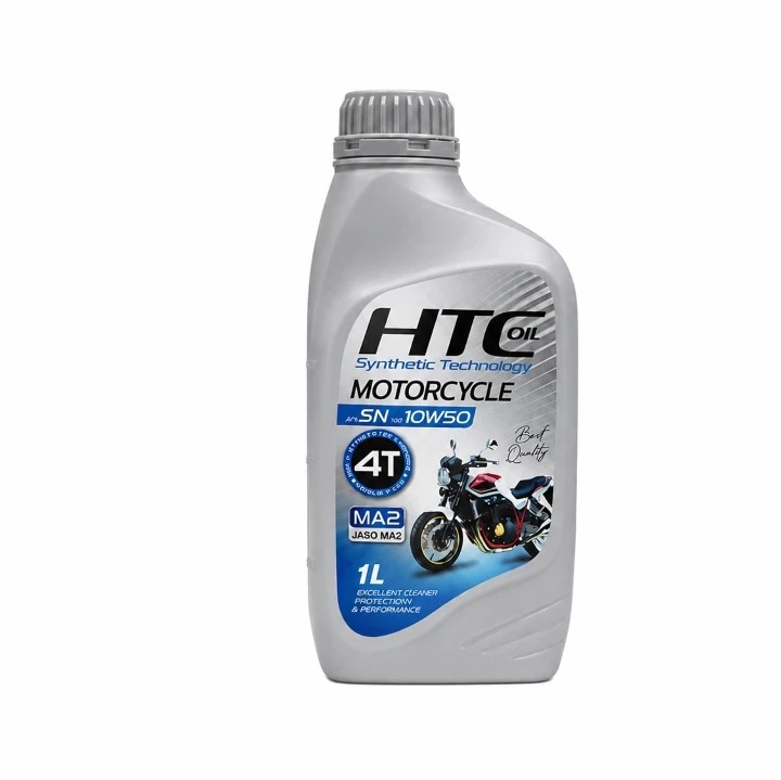 روغن موتور سیکلت تمام سنتتیک HTC مدل SN 10W-50 حجم 1 لیتر
