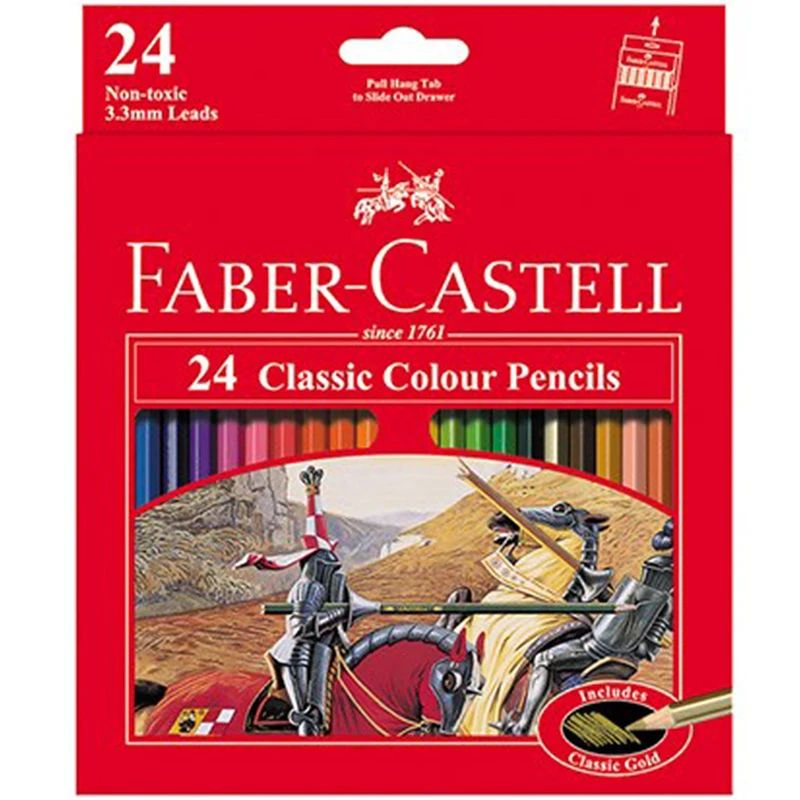 مداد رنگی 24رنگ فابرکاستل مدل classic(جعبه مقوایی)