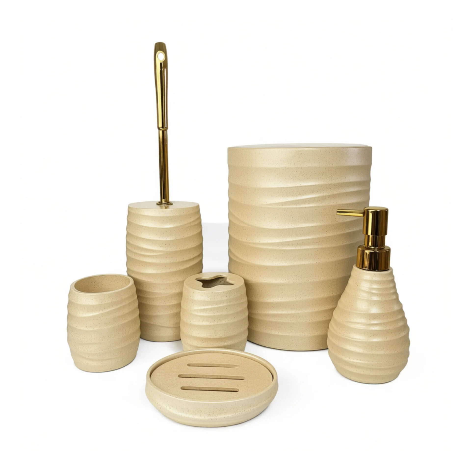 ست سرویس بهداشتی رزین خارجی 6 پارچه کد 48039 (پس کرایه)