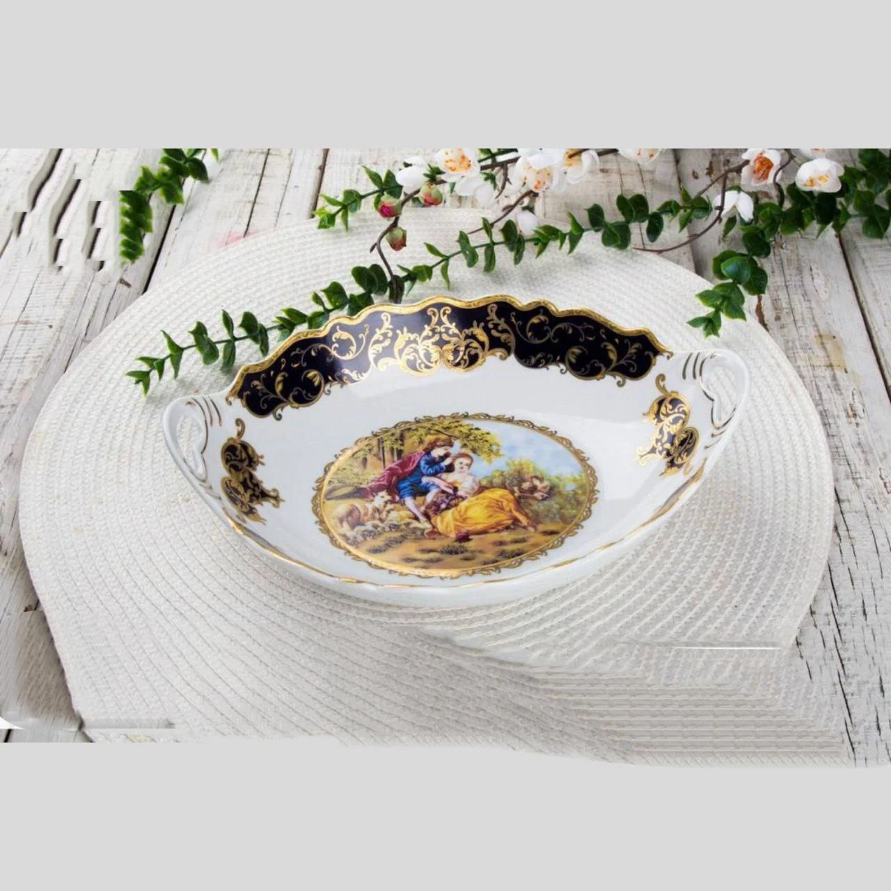 ظرف پذیرایی چینی طرح لیلی مجنون کد 8042 (پس کرایه)