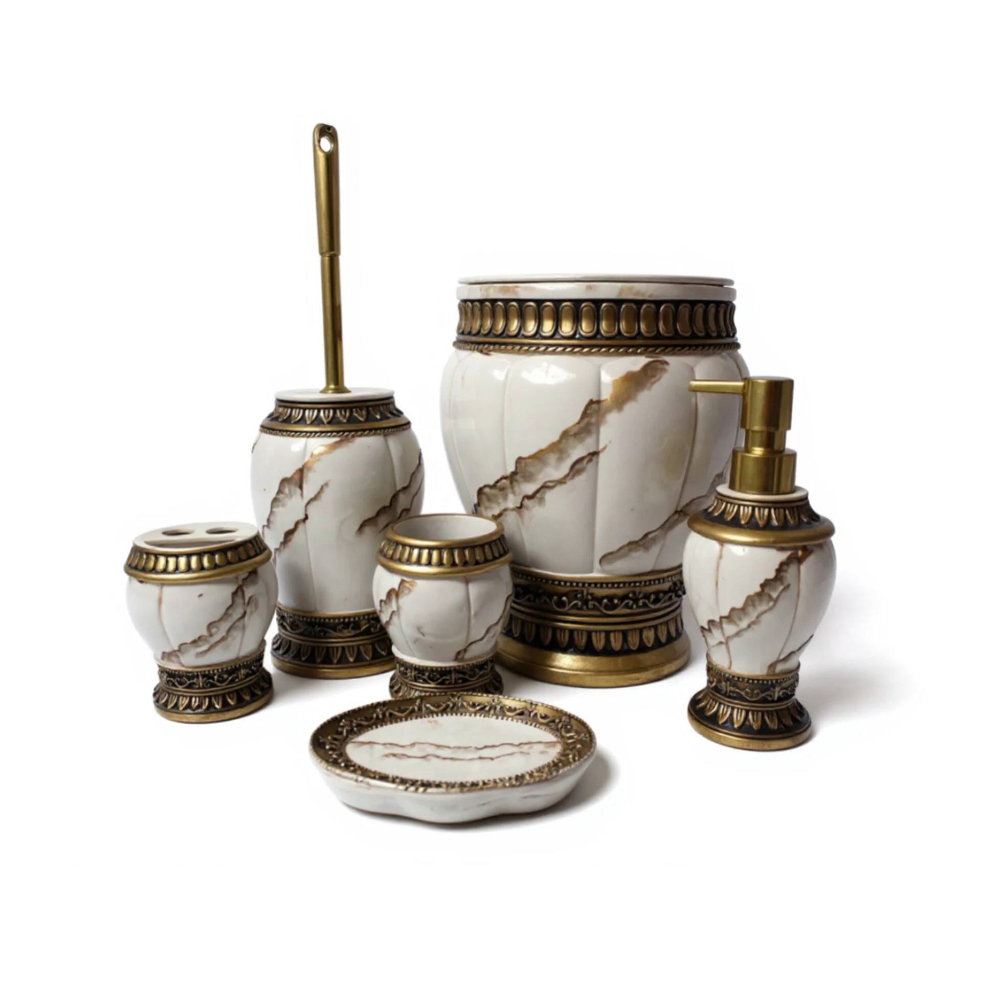 ست سرویس بهداشتی رزین خارجی 6 پارچه کد 48054 (پس کرایه)