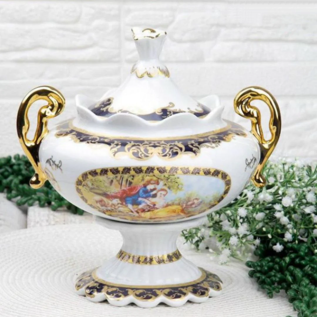 ظرف پذیرایی چینی طرح لیلی مجنون کد 8032 (پس کرایه)
