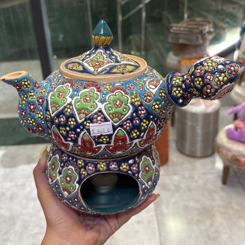 قوری و وارمر شمع میناکاری
