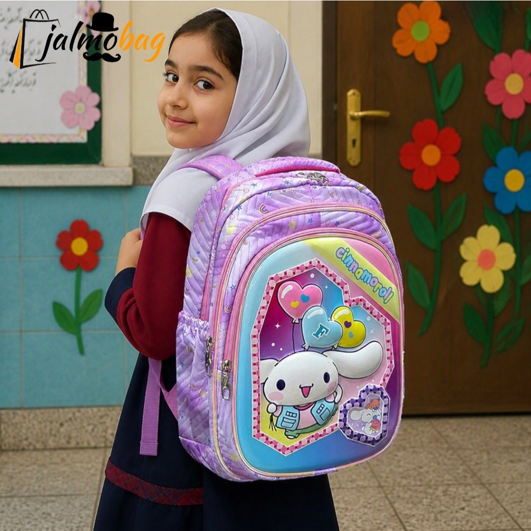 نمای 8 خرید کوله ابتدایی دخترانه عکس دار کد 4420