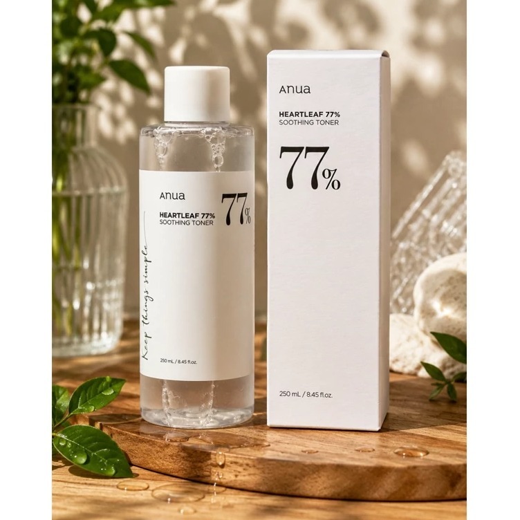 تونر تسکین دهنده و ابرسان انوا Anua Heartleaf 77 حجم 250 میل