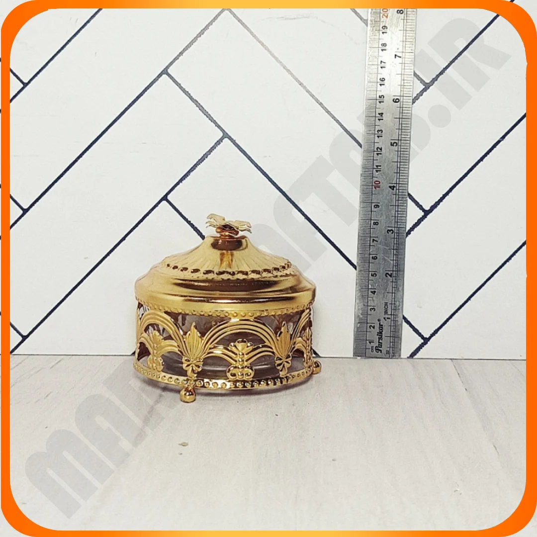 قندان گرد طلایی پرده ای زومبا