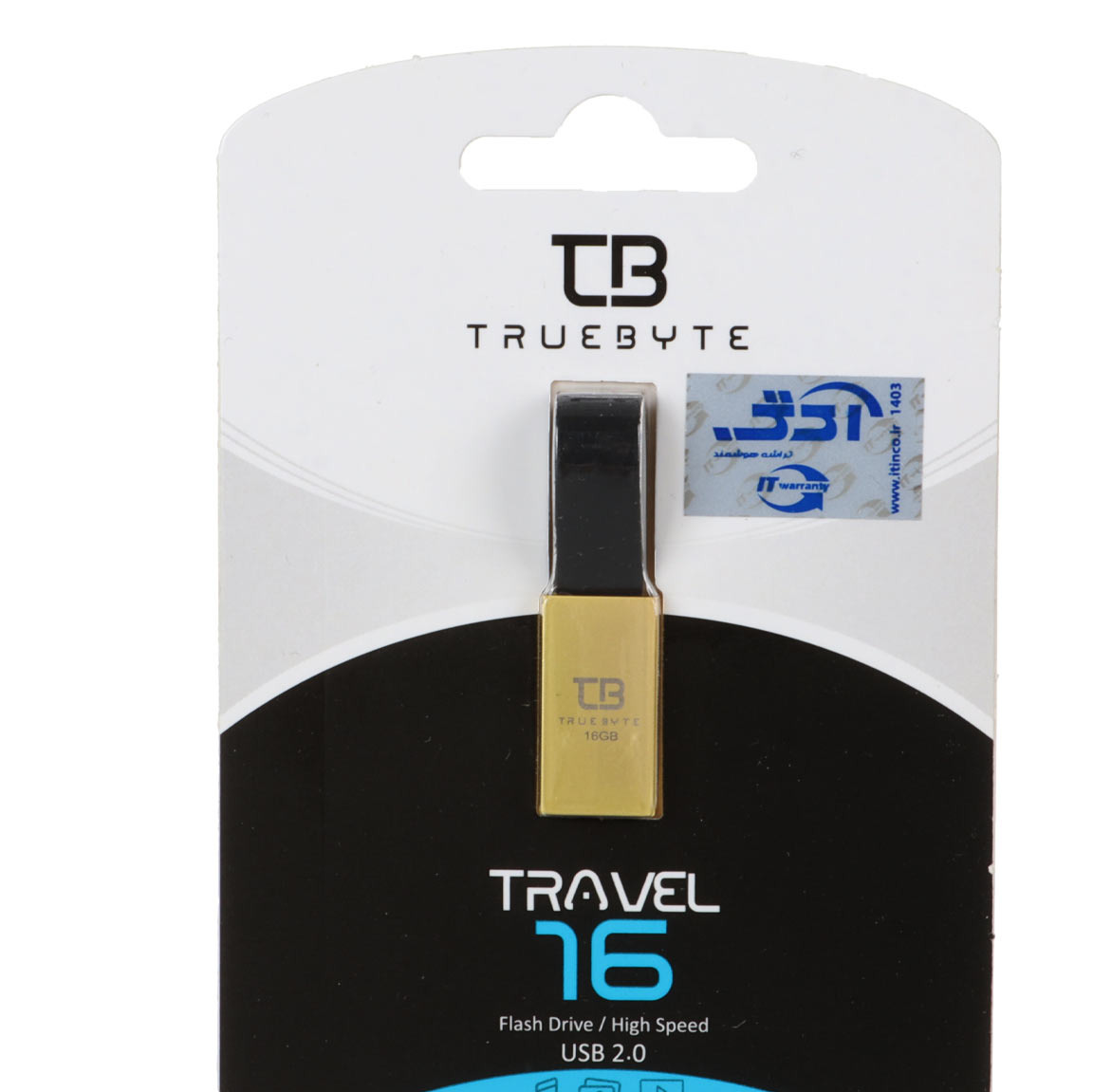 فلش 16GB USB2 TRUEBYTE TRAVEL طلایی