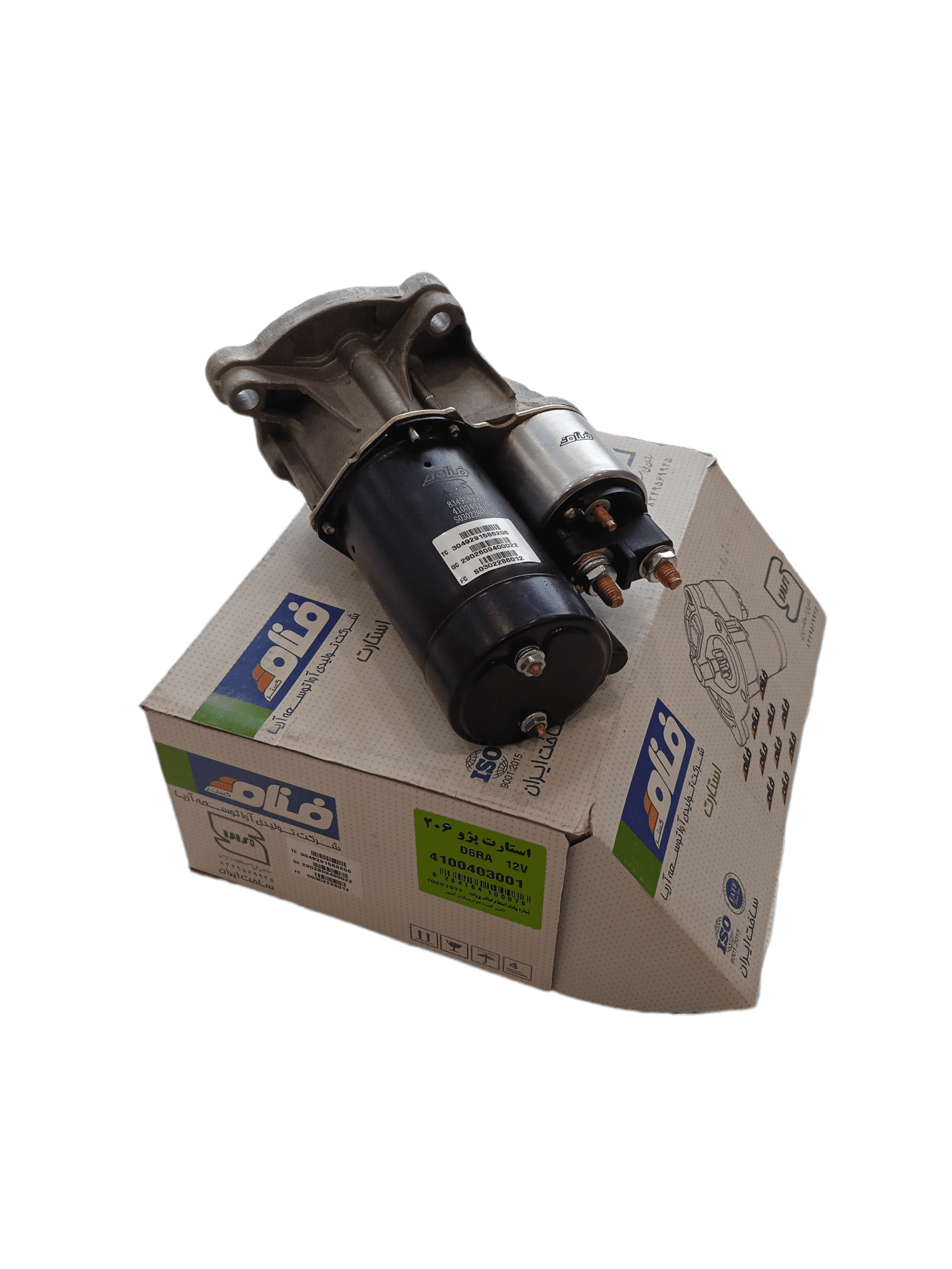 استارت D6RA 12V برای پژو 206 برند فنام