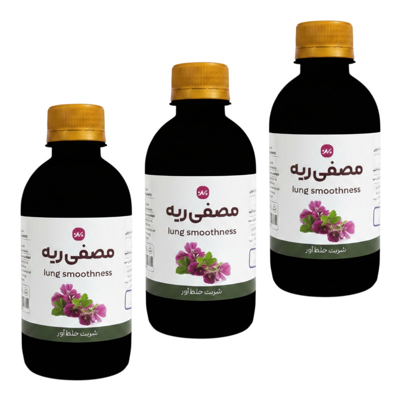 شربت مصفی ریه بن - 250 میلی لیتر بسته سه عددی