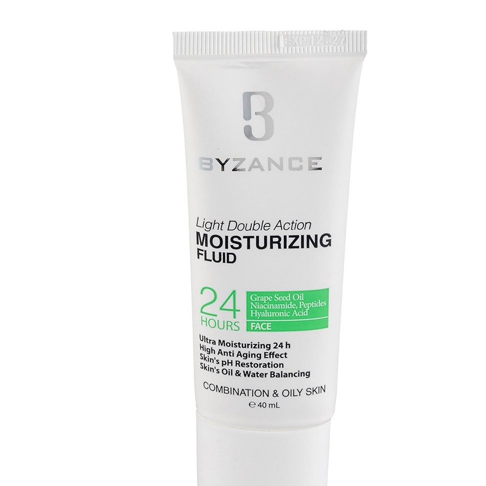 کرم ابرسان بیزانس Byzance مناسب پوست چرب و مختلط مدل Light Double Action حجم 40 میلی لیتر