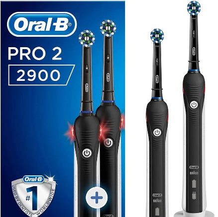 مسواک برقی اورال-بی / براون مدل Oral-B Pro 2 2900 Black Edition بسته 2 عددی