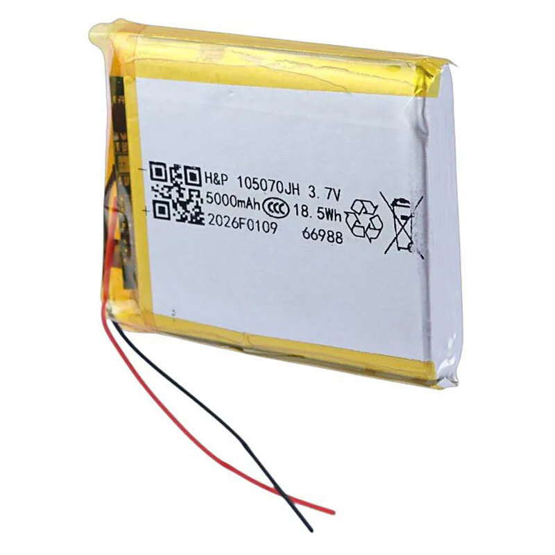 باتری لیتیومی 5000mAh 10*55*45mm 105070JH