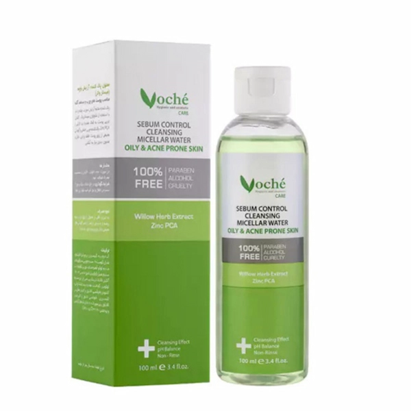 محلول پاک کننده آرایش وچه (مناسب پوست چرب و مستعد اکنه) 100ml