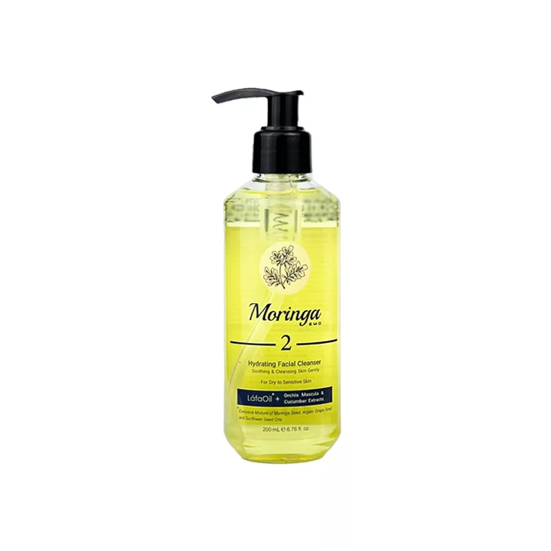 ژل شستشو و آبرسان صورت مورینگا 2 مناسب پوست خشک و حساس 200ml | آلور استور