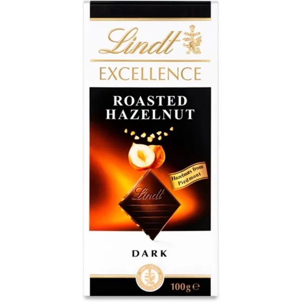 شکلات تلخ فندق کاراملی Lindt Excellence لینت 100 گرمی