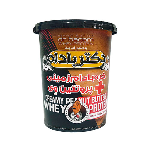 کره بادام زمینی با پروتئین وی دکتر بادام