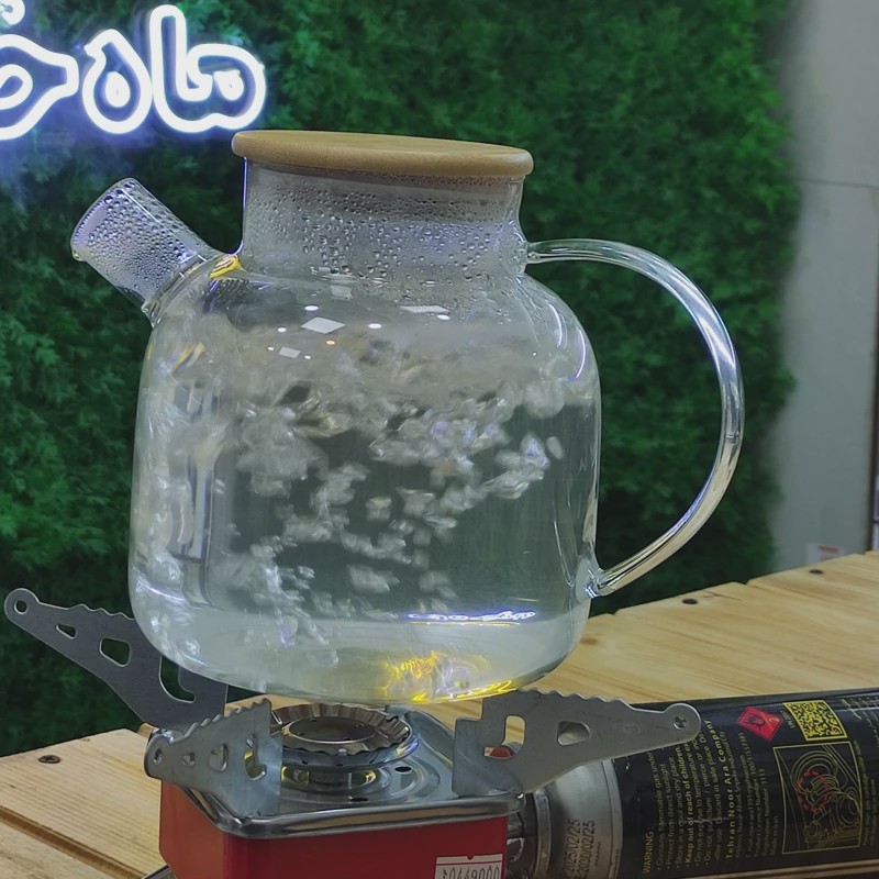 قوری پیرکس درب بامبو شعله مستقیم 1500 میلی لیتر
