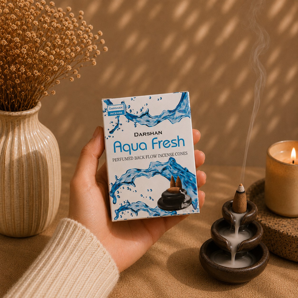 عود آبشاری آکوافرش Aqua fresh (برند Darshan) شاخه ای