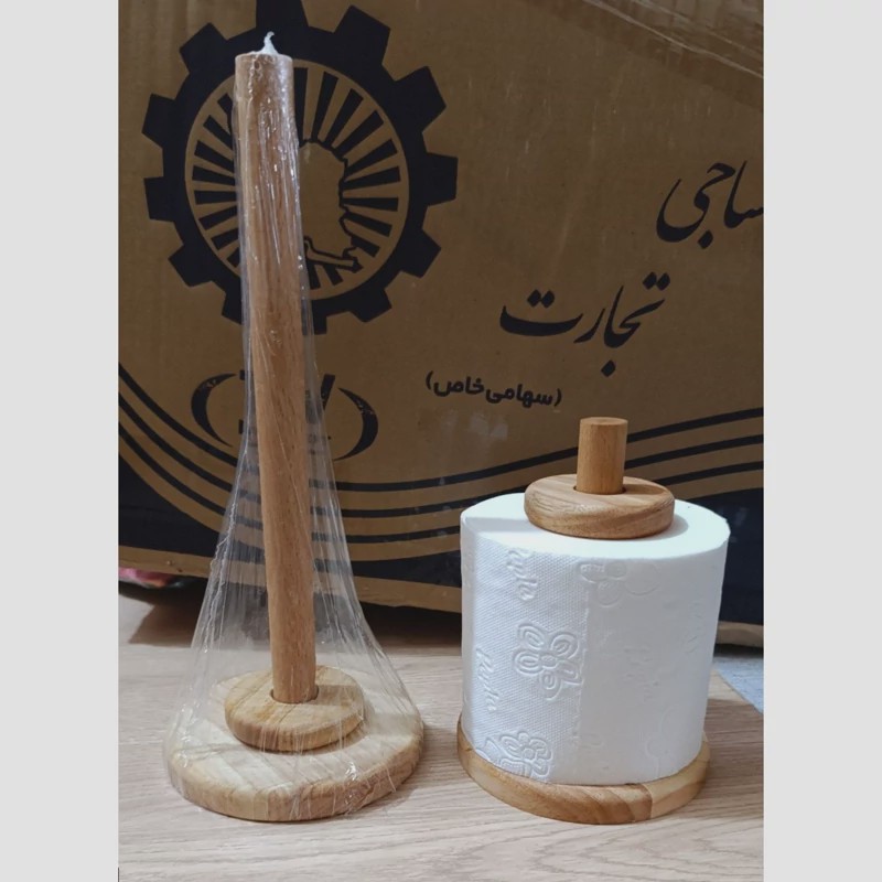 جا دستمال کاغذی چوبی بزرگ