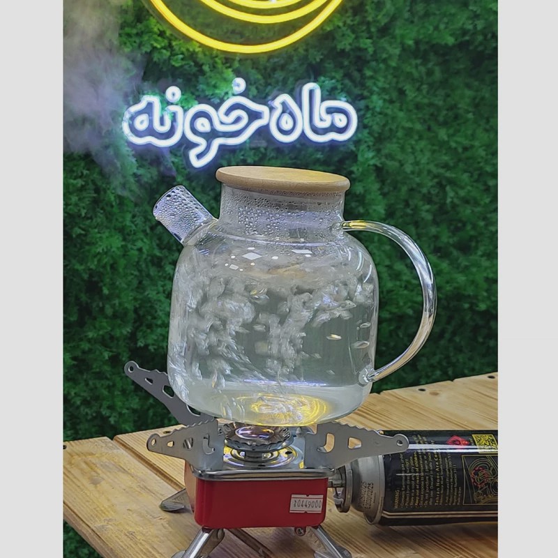 قوری پیرکس درب بامبو شعله مستقیم 1500 میلی لیتر