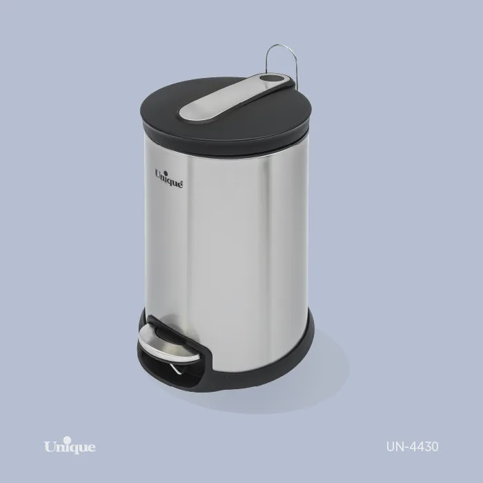 سطل زباله پدالی یونیک مدل استیل (ظرفیت 16 لیتر) کد UN-4430