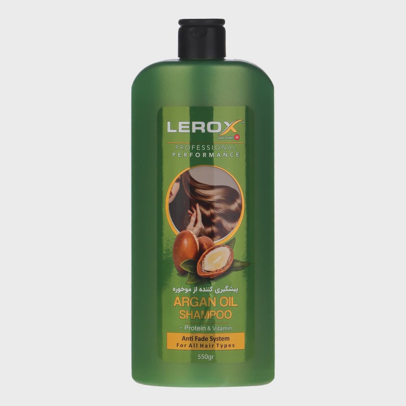 شامپو تقویت کننده مو لروکس مدل ARGAN OIL مناسب برای موهای آسیب دیده و شکننده وزن 550 گرم