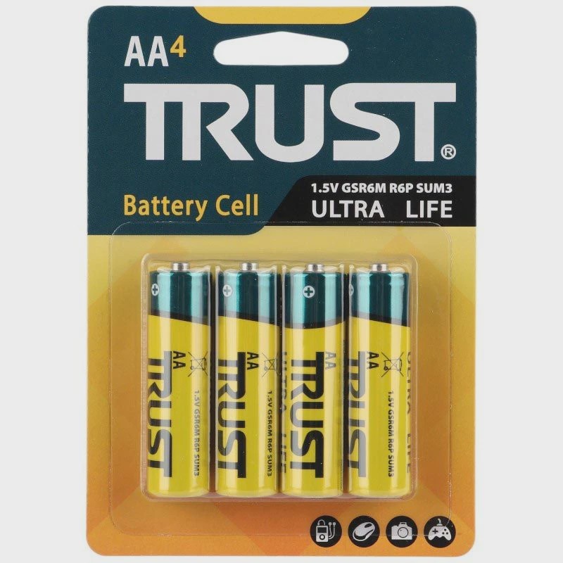 باتری چهارتایی قلمی تراست Ultra Life R6P