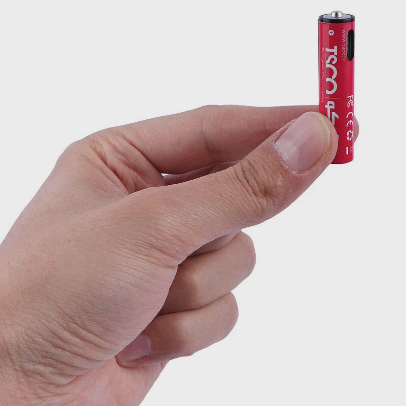 باتری دوتایی نیم قلمی شارژی TSCO TBL 10 AAA 220mAh