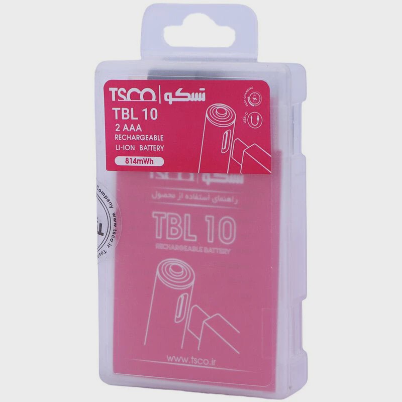 باتری دوتایی نیم قلمی شارژی TSCO TBL 10 AAA 220mAh