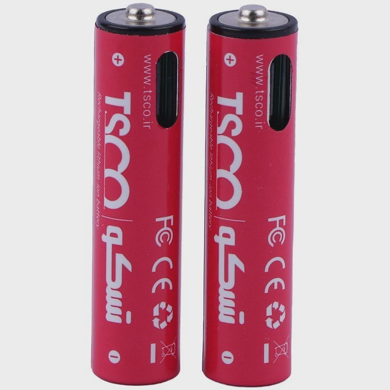 باتری دوتایی نیم قلمی شارژی TSCO TBL 10 AAA 220mAh