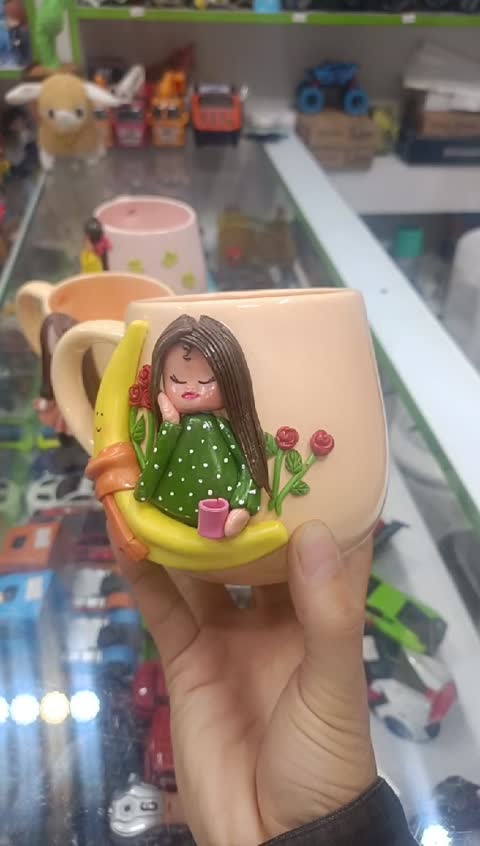 ماگ عروسکی خمیر چینی 