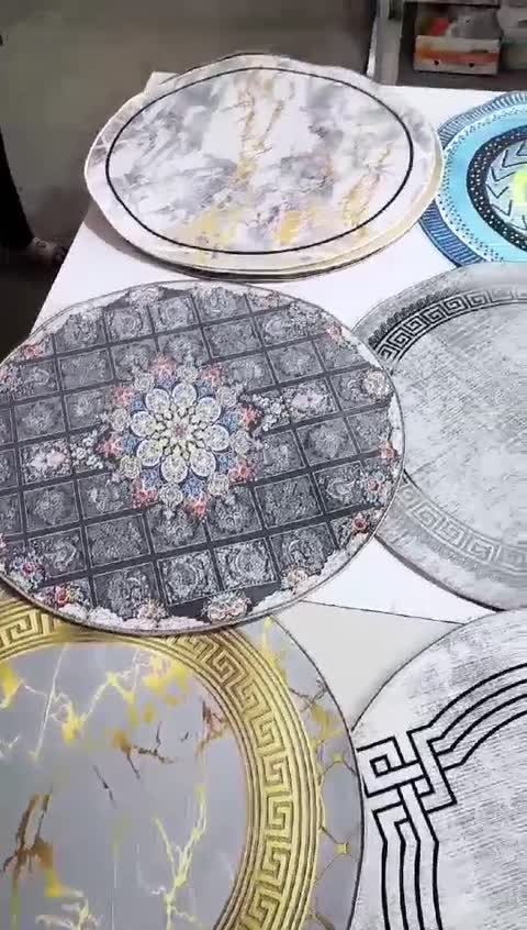 فرشینه مخمل شانل گرد 150 در 150 ( پس کرایه)