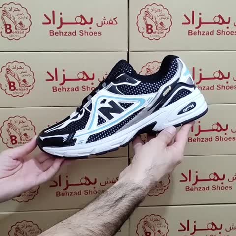 کتونی نیو بالانس بزرگ پا مردانه پسرانه زیره پیو سایز 45 تا 48 رنگ مشکی لژ 4 سانتی کفی طبی رویه چرم صنعتی و راشل خارجی