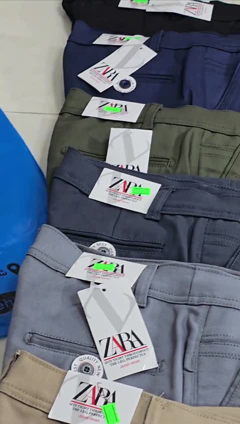 شلوار کتان مردانه کلاسیک مشکی و سبز یشمی سایز 42 تا 52