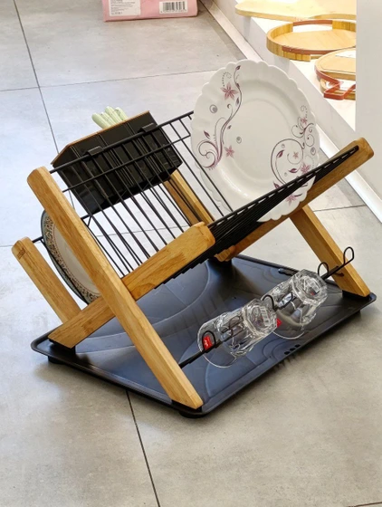 آبچکان و جا ظرفی چوب فلز اطلس مدل اورانوس