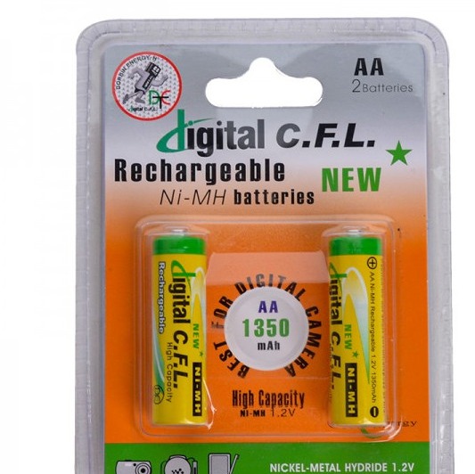 باتری قلمی شارژی سی اف ال (C.F.L) مدل Ni-MH AA 1.2V (کارتی 2 تایی)