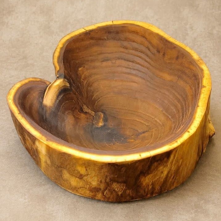 کاسه دفرمه چوبی دست ساز