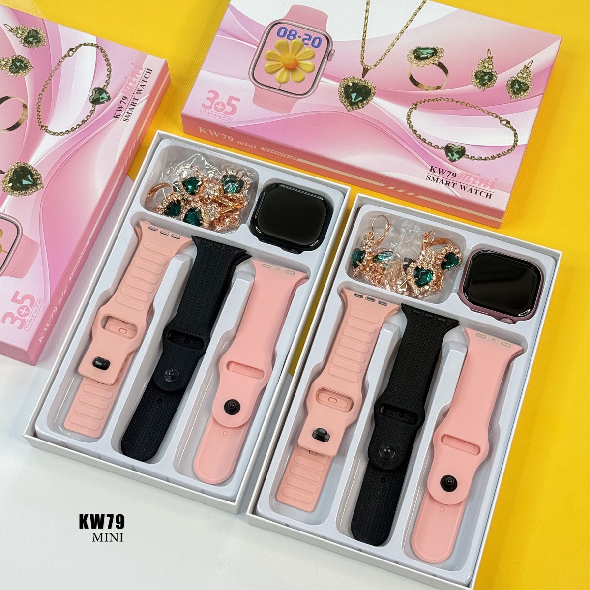ساعت هوشمند دخترانه مدل KW79 Mini - دارای جواهرات
