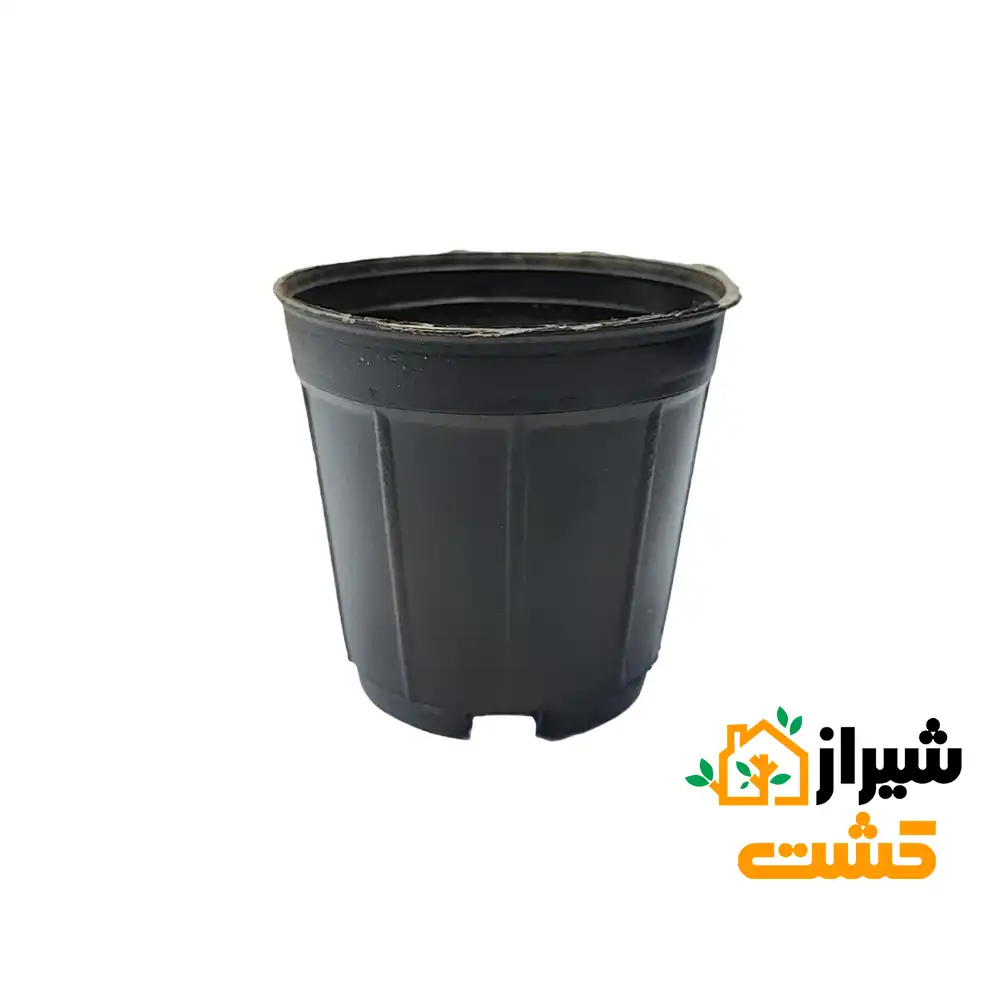 گلدان پلاستیکی (کشاورزی) سایز 8 نشایی بسته 25 عددی