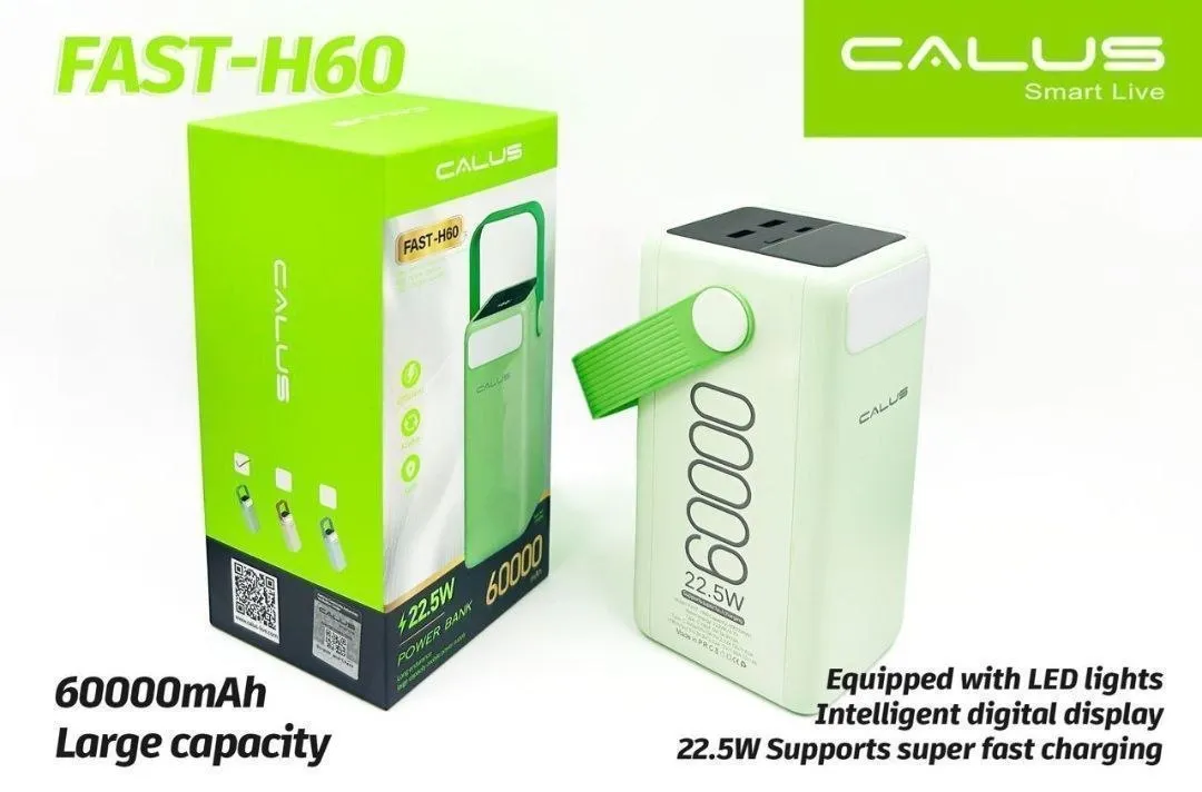 پاوربانک کالوس مدل Fast-H60 ظرفیت 60000 میلی آمپر ساعت