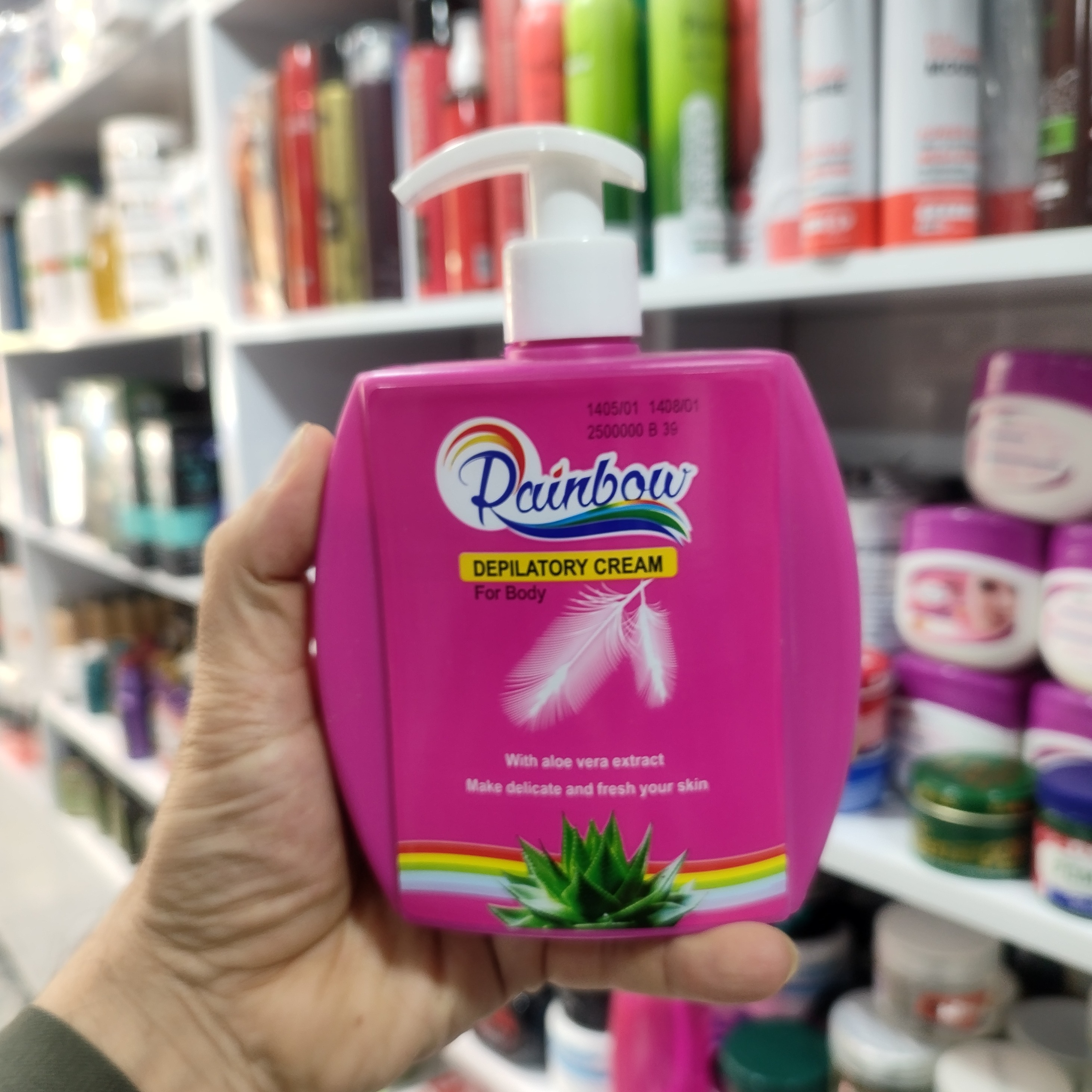 کرم موبر پمپی بدن رینبو بدون ایجاد حساسیت پوست ( 300 ML )