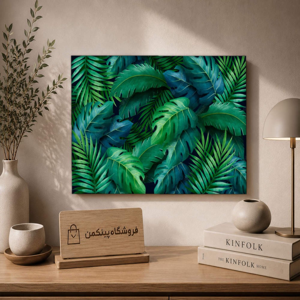 تابلو شاسی پینکمن طرح استوایی برگها Summer - Tropical Leaves Summer کد Jm 3