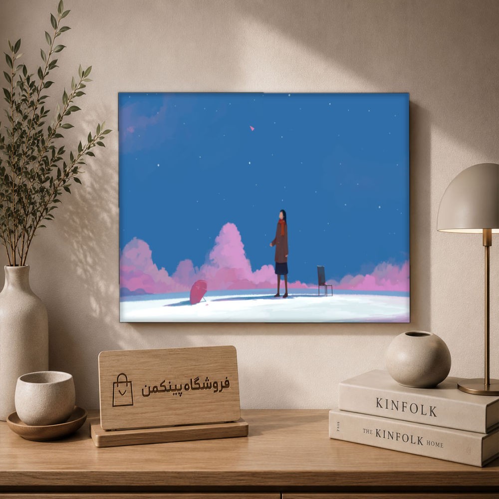 تابلو شاسی پینکمن طرح انیمه دختر مینیمال - Anime Girl Minimalist کد Jm 9