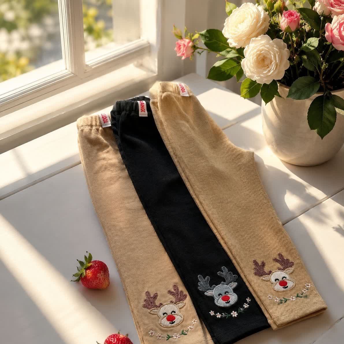 لگ گلدوزی دخترانه طرح گوزن