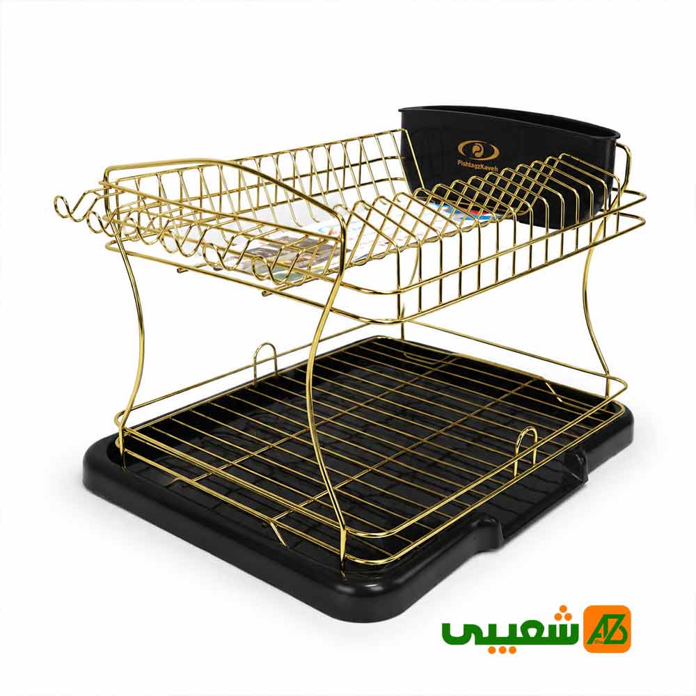آبچکان رومیزی 2 طبقه طلایی سایز بزرگ پیشتاز کاوه