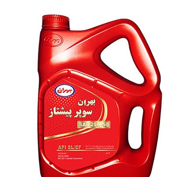 روغن موتور بهران سوپر پیشتاز 4 لیتری SL 20W50 مناسب پژو 405 و سمند
